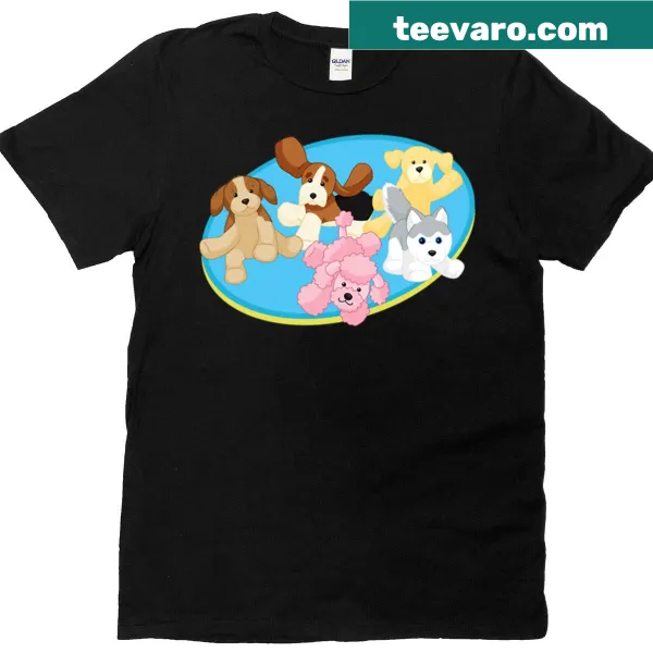 Adorable Webkinz dogs graphic on t-shirt