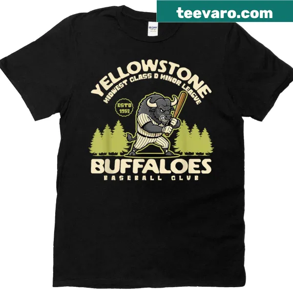 Vintage Yellowstone Buffaloes logo T-shirt design