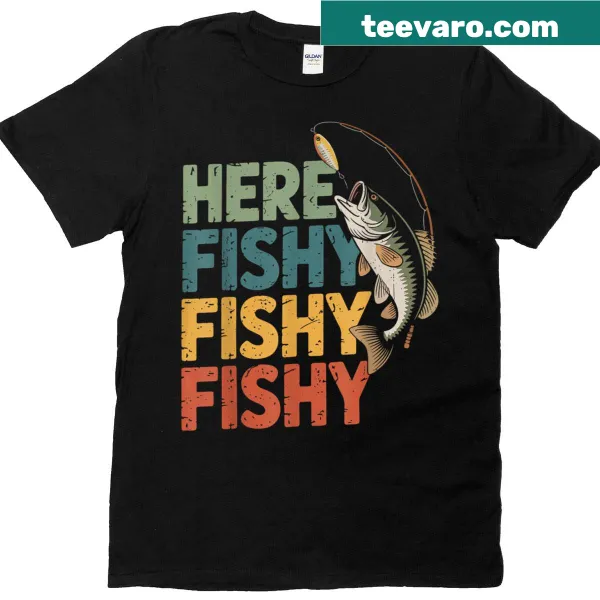 Playful cartoon bass fish graphic t-shirt for kids