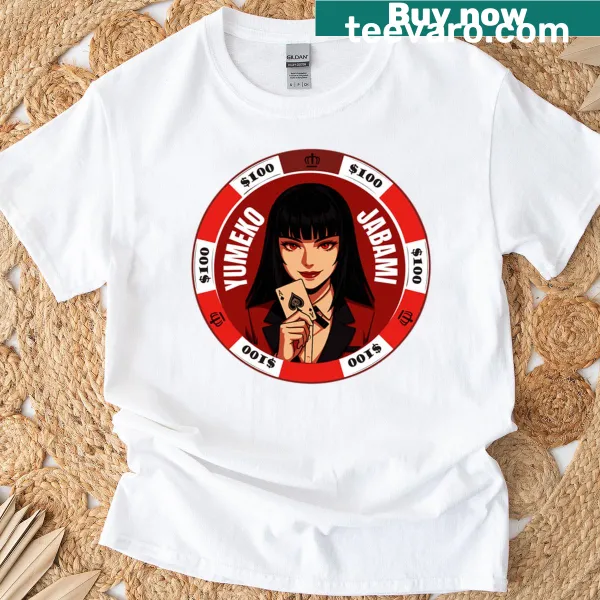 Oversized t-shirt with Yumeko design hinting at her dark secret