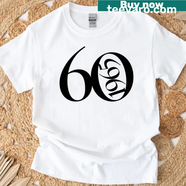 Vintage-style 60th birthday celebration t-shirt for 1965