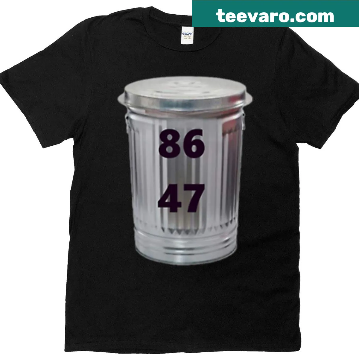 Stylish 8647 Black Lettering T-shirt with bold text — on a men's t-shirt