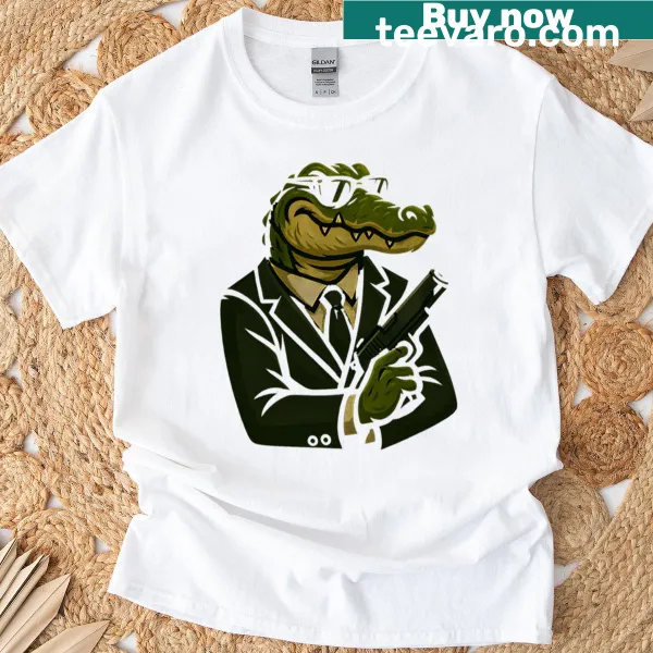 Bold graphic of Agent Snapjaw on a t-shirt