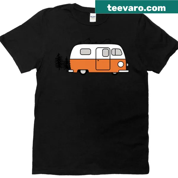 Illustration of a camper on a T-shirt