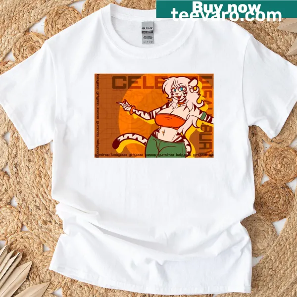 Nostalgic Y2K graphic on a t-shirt