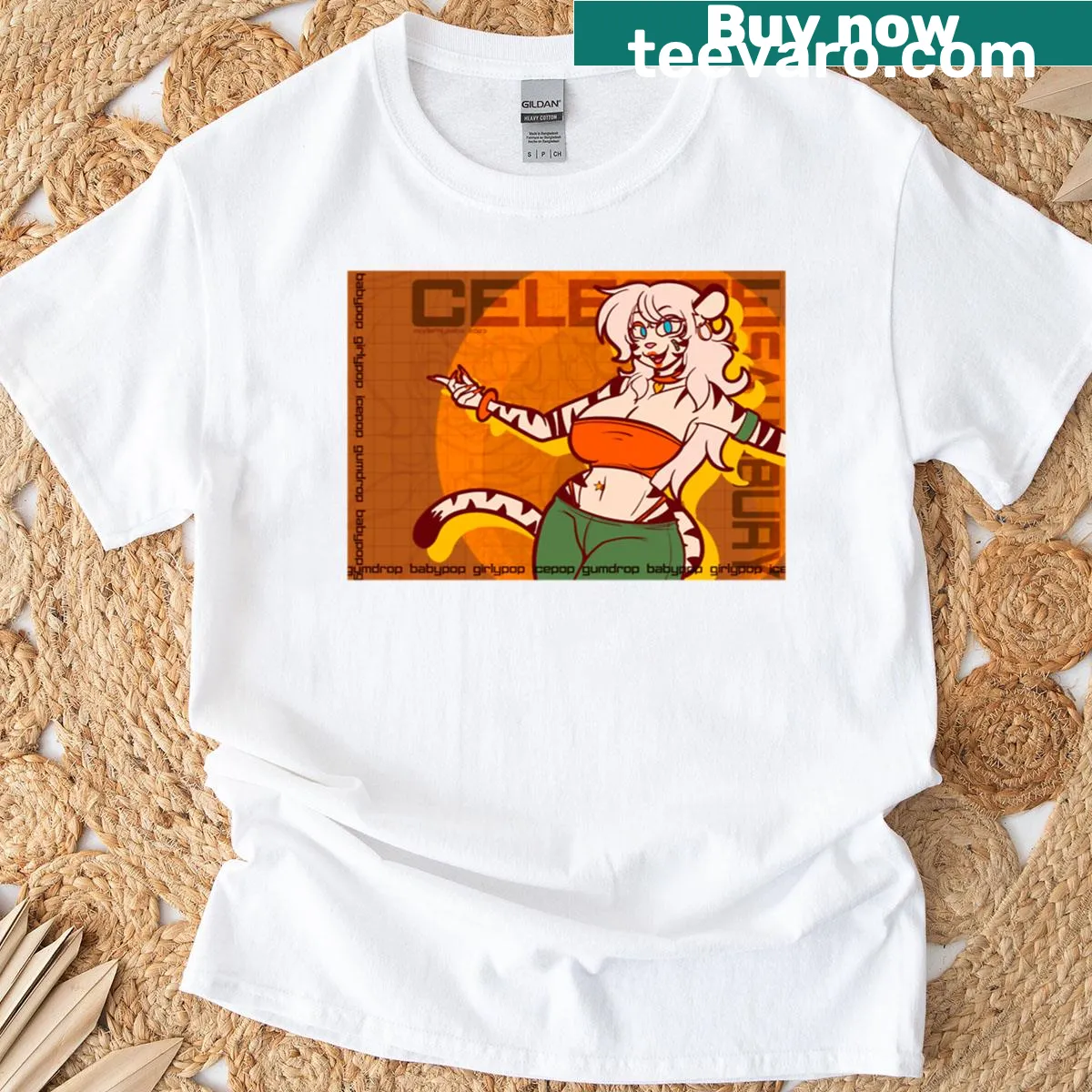 Nostalgic Y2K graphic on a t-shirt — on a men's t-shirt