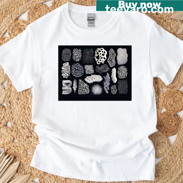 Modern abstract pattern designs on a premium t-shirt