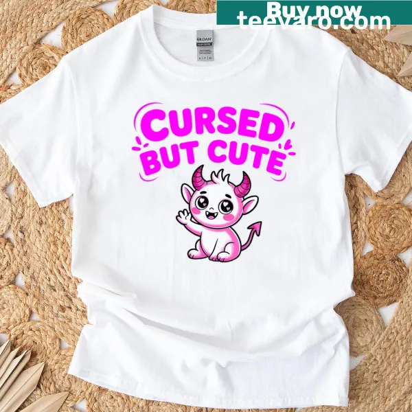 Cute Kawaii Devilcore T-shirt with whimsical chaotic design