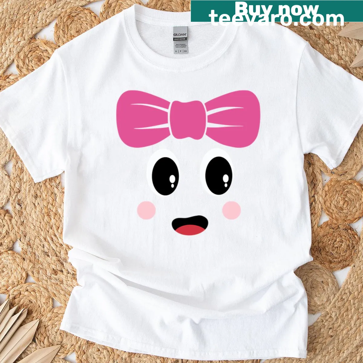 Charming illustration of a cute girl on a T-shirt — on a men's t-shirt