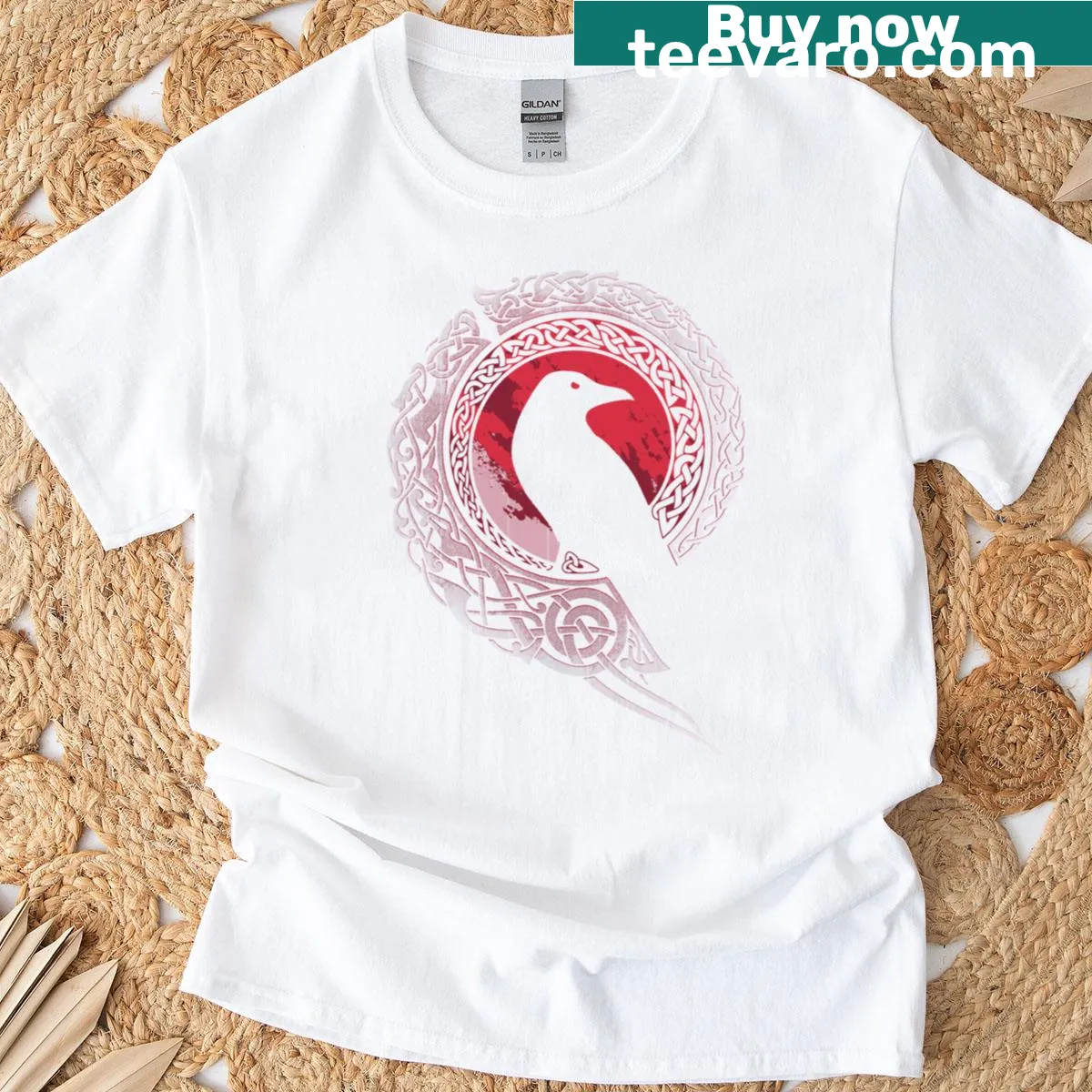 Enchanting Edda illustration T-shirt for mythology enthusiasts — on a men's t-shirt