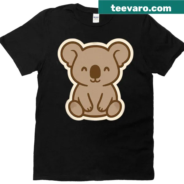 Kawaii-style t-shirt featuring a gentle koala design for animal lovers