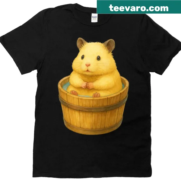 Cute cartoon hamster taking a bath T-shirt
