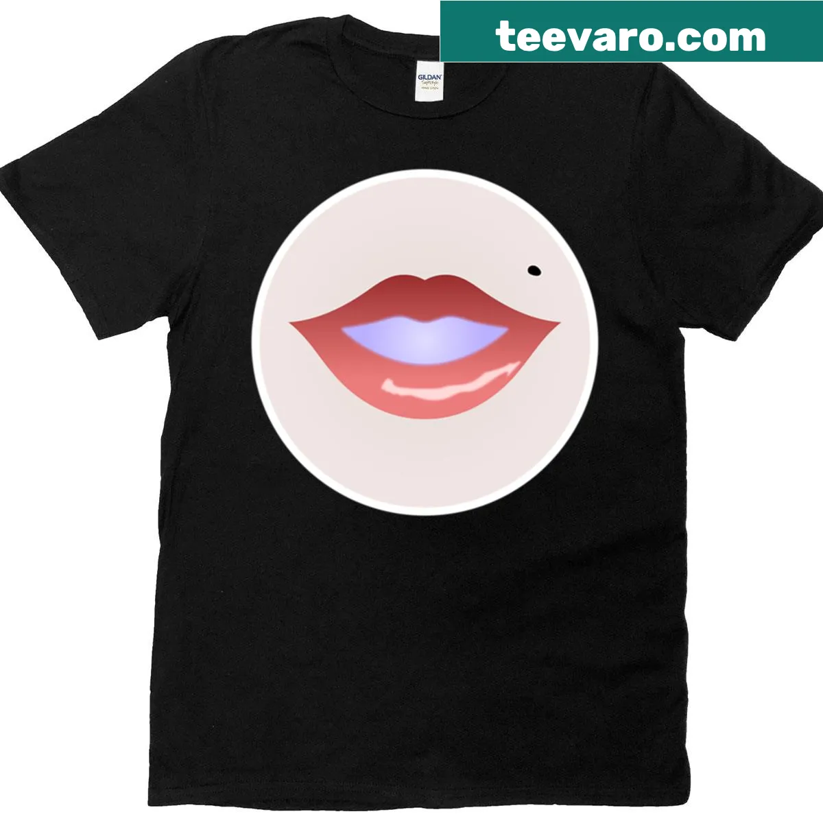 Playful cartoon design T-shirt with Kuchizuke theme — on a men's t-shirt
