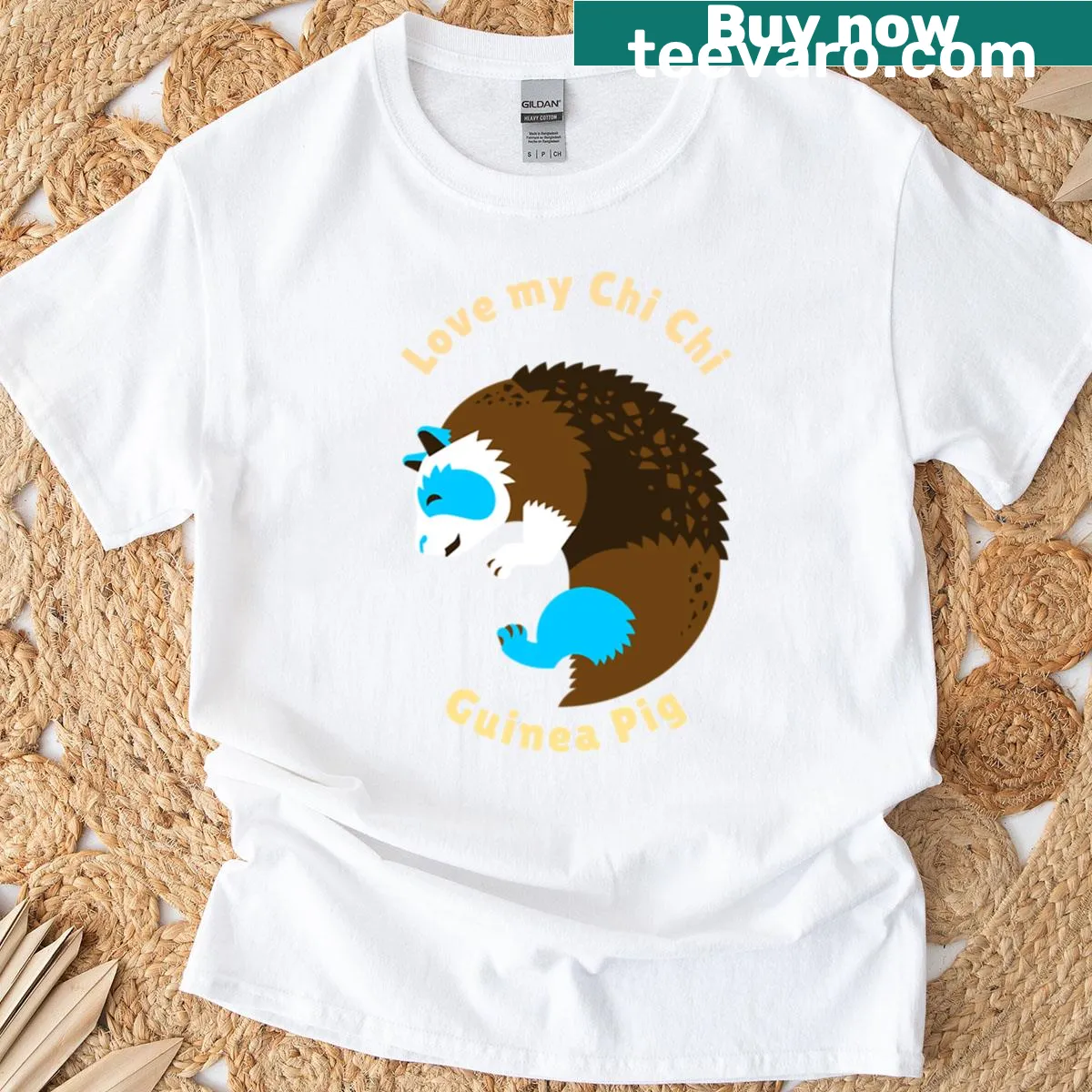 Love My Chi Chi oversized T-shirt with illustration — on a men's t-shirt