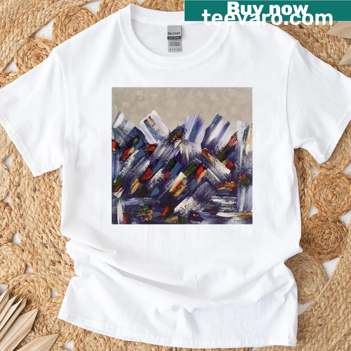 Whimsical typography featuring the word Miracle on an oversized t-shirt — on a men's t-shirt