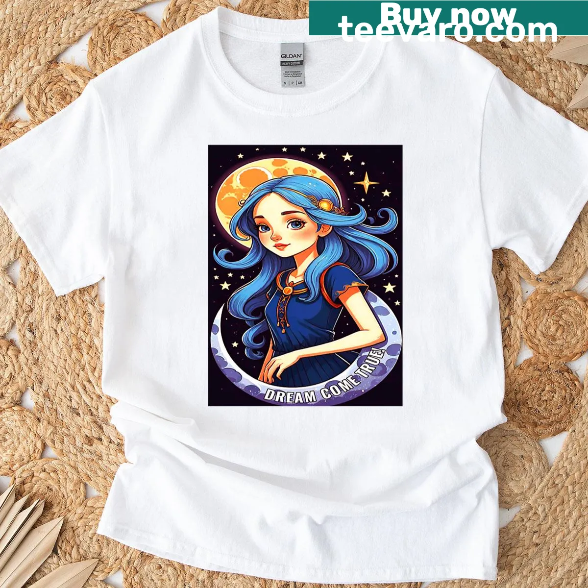 Inspirational anime girl illustration on a T-shirt — on a men's t-shirt