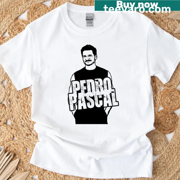 Graphic of Pedro Pascal on a T-shirt