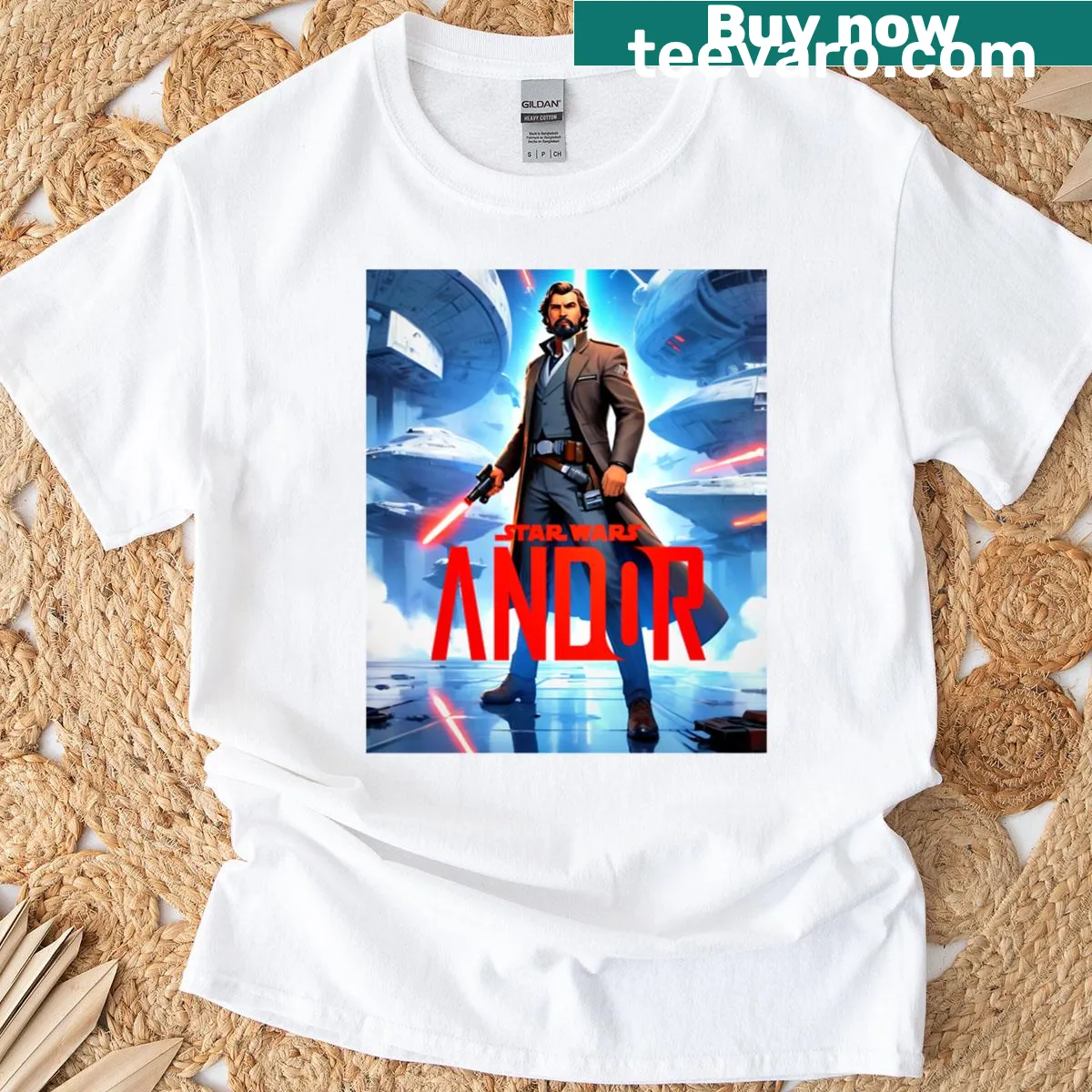 Illustration of a rebel spy commander on a t-shirt. — on a men's t-shirt