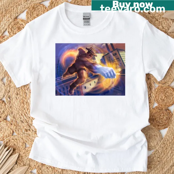 Oversized tee featuring Saxton Hale Mega Punch graphic