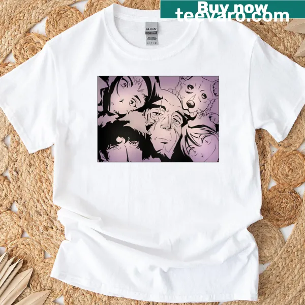Cosmic-themed Space Squad T-shirt featuring playful characters