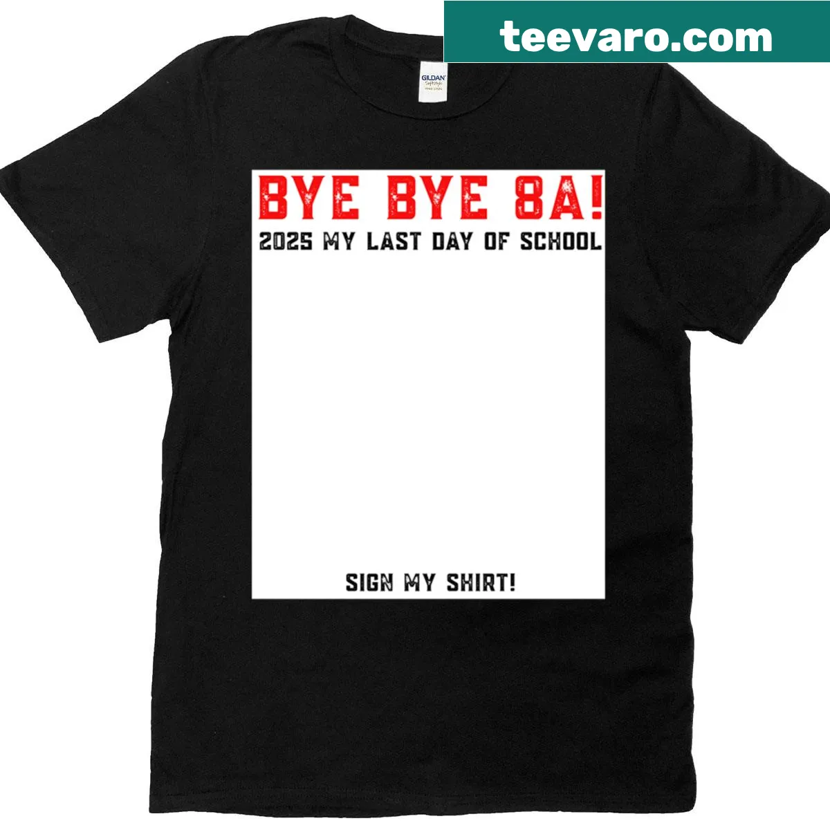Graduation T-shirt with a signature graphic for students — on a men's t-shirt