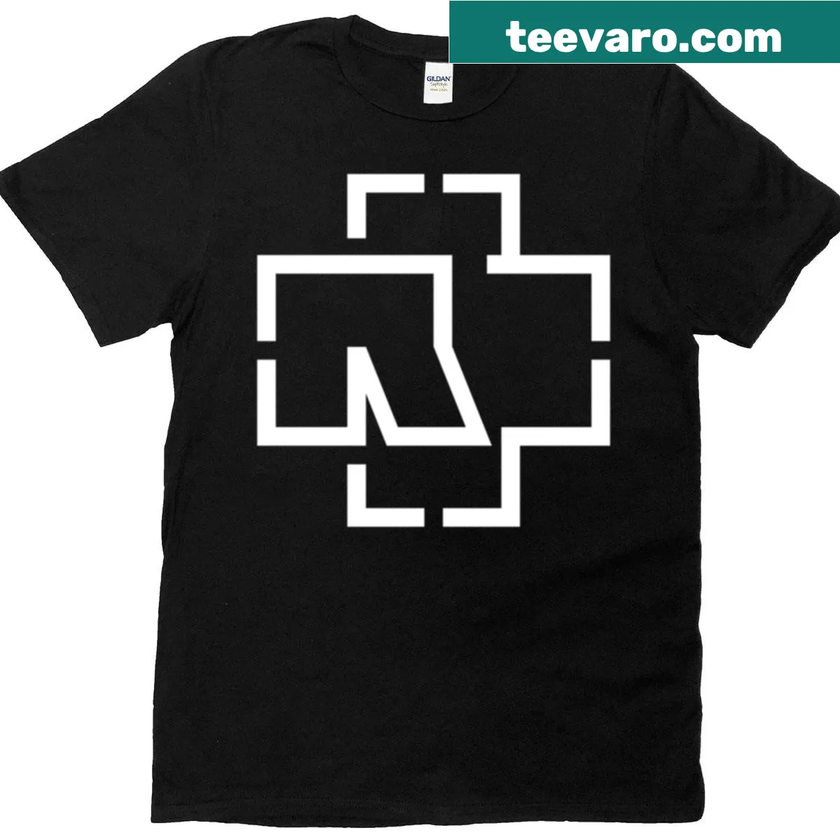 Minimalist abstract typography design featuring the word 'Symbolis' — on a men's t-shirt