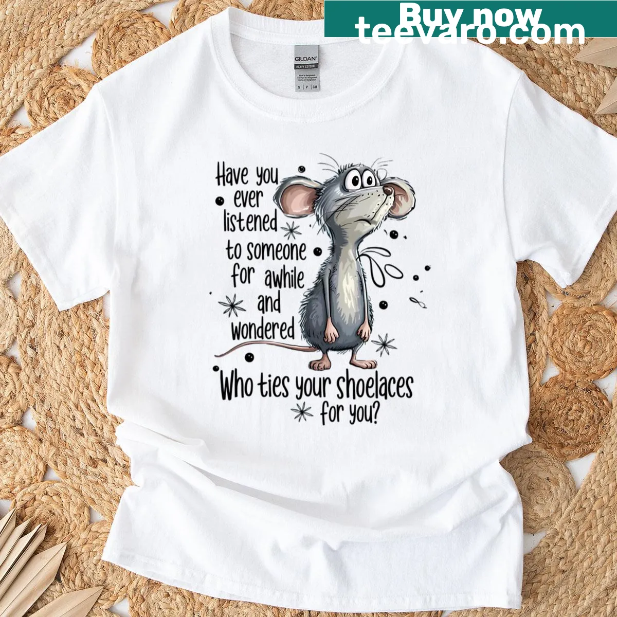 Tailspin Tales T-shirt with whimsical cartoon storytelling design — on a men's t-shirt