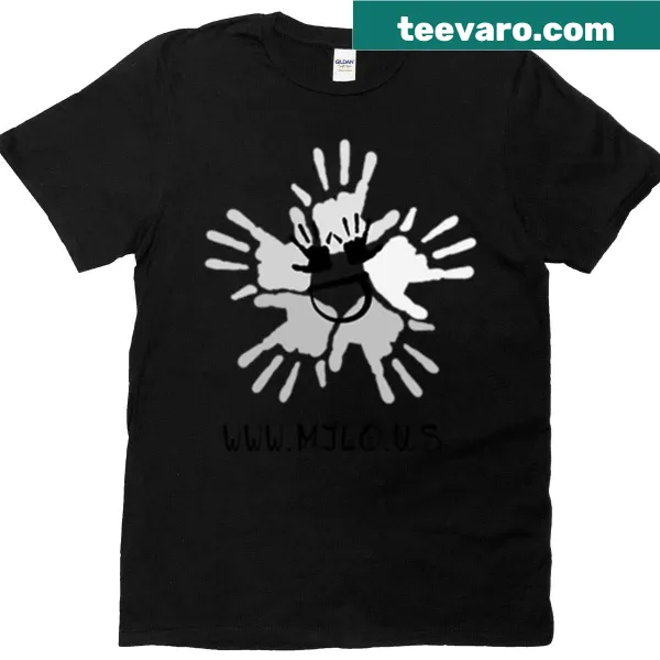 Minimalist T-shirt featuring the Mjlo logo in simple typography.