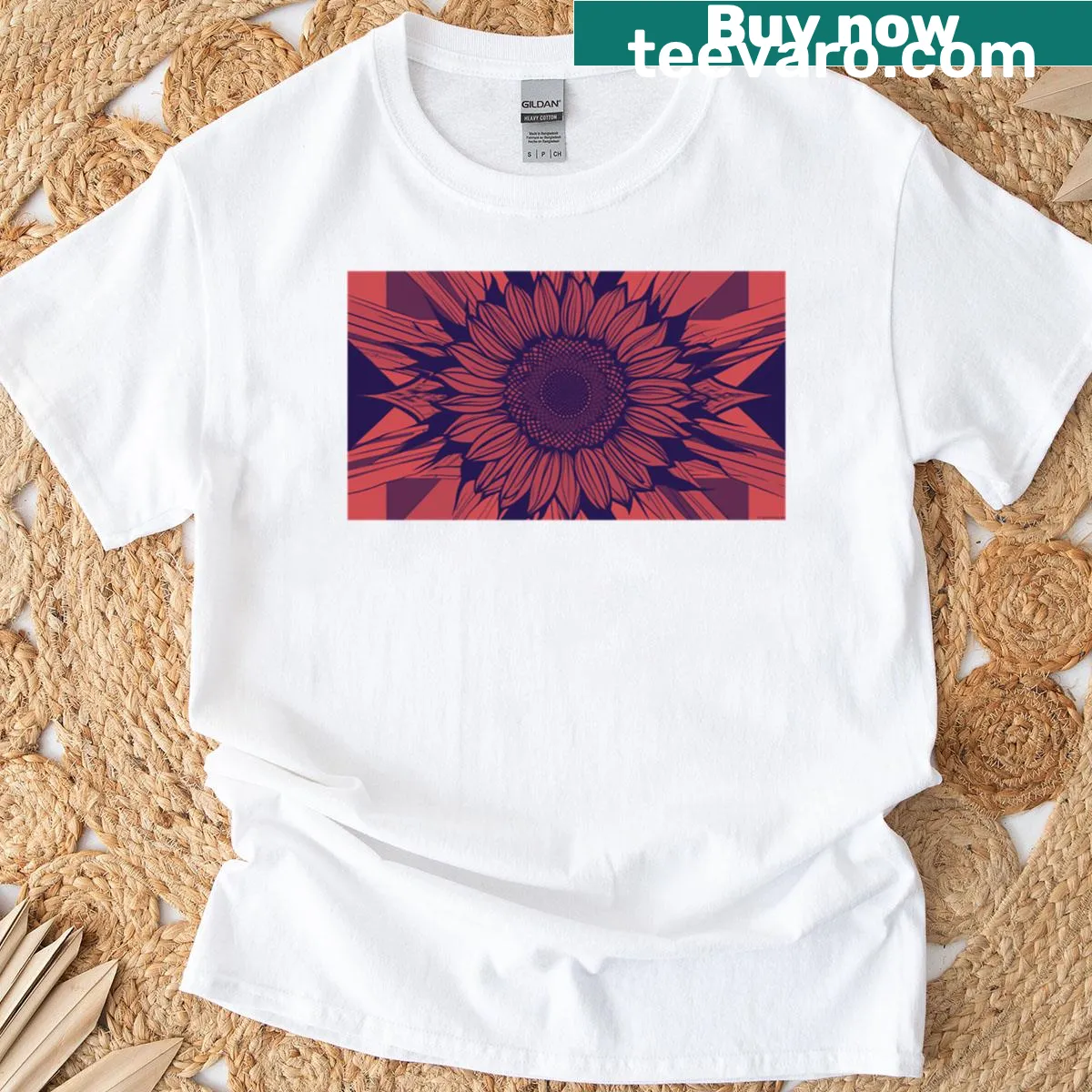 Minimalistic typography design featuring 'The Red One' on a t-shirt — on a men's t-shirt