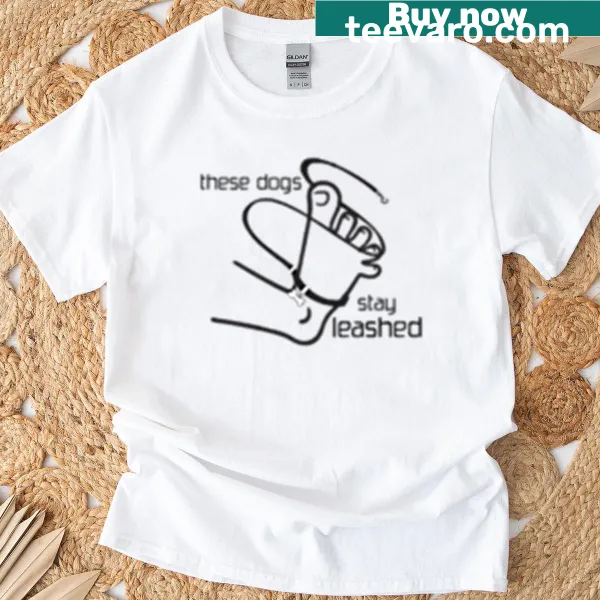Oversized T-shirt with humorous dog illustration and text