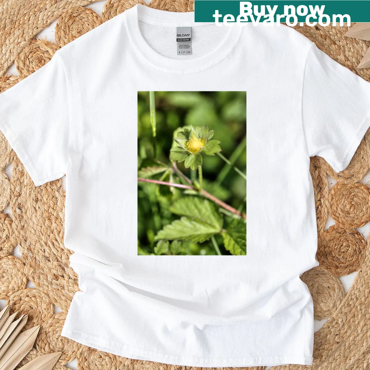Whimsical T-shirt featuring a mock strawberry graphic — on a men's t-shirt