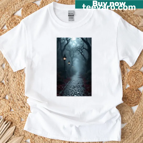 Graphic design themed 'After Midnight' on a t-shirt