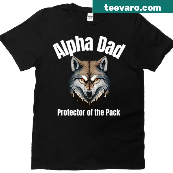 Typography design of 'Alpha Dad' on a T-shirt