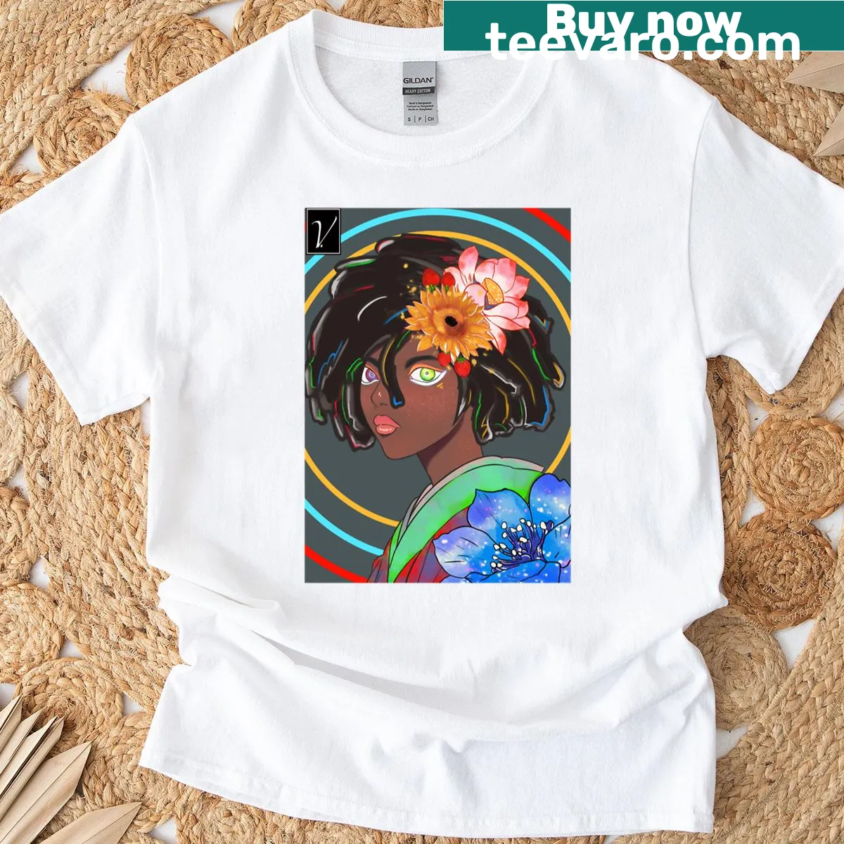 Graphic celebrating Black culture in Japan on a t-shirt — on a men's t-shirt