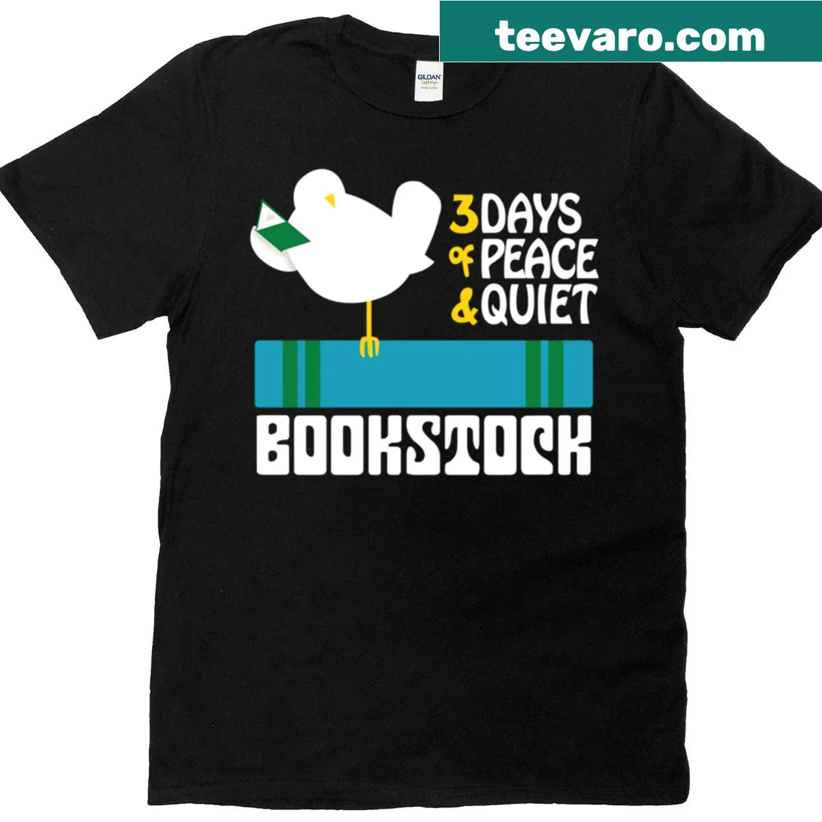 Oversized T-shirt celebrating Bookstock Reading Festival — on a men's t-shirt