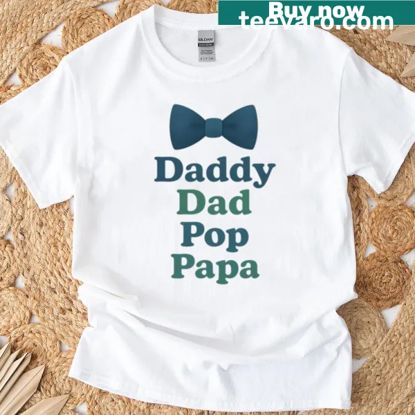 Oversized T-shirt with hand-lettered bow tie graphic for Father's Day
