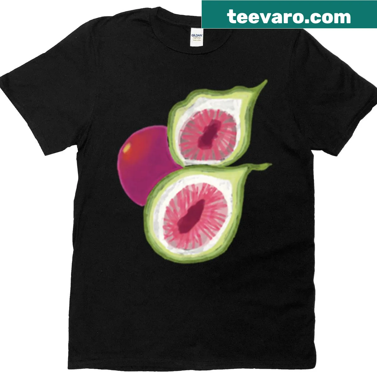Watercolor graphic of guava fruit on a cute T-shirt — on a men's t-shirt