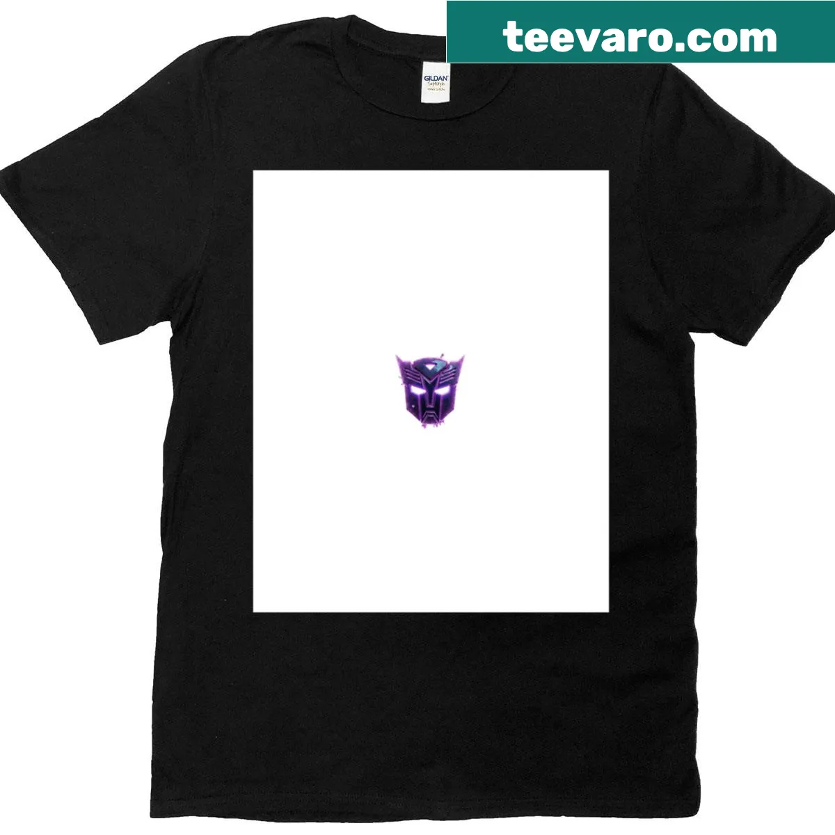Graphic T-shirt featuring Decepticon portal design — on a men's t-shirt
