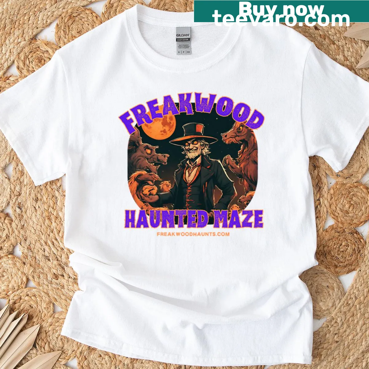 Oversized T-shirt featuring the Freakwood logo — on a men's t-shirt