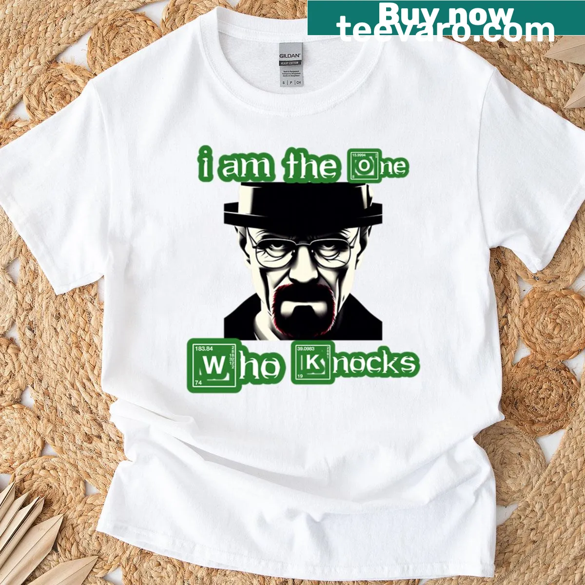 Text design t-shirt featuring the iconic Heisenberg quote — on a men's t-shirt