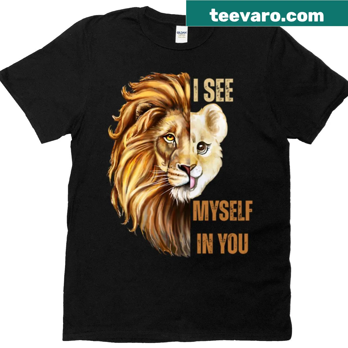 Typography t-shirt with 'I See Myself In You' text — on a men's t-shirt