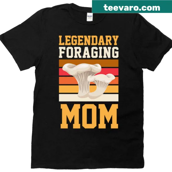 Retro-style t-shirt for foraging moms with mushroom design