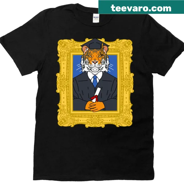 Graduation T-shirt featuring a lion and bold typography
