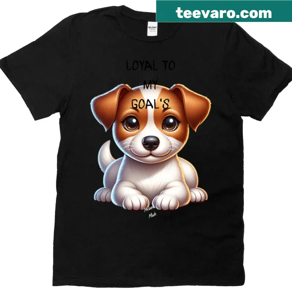 Premium T-shirt with bold typography about loyalty to goals