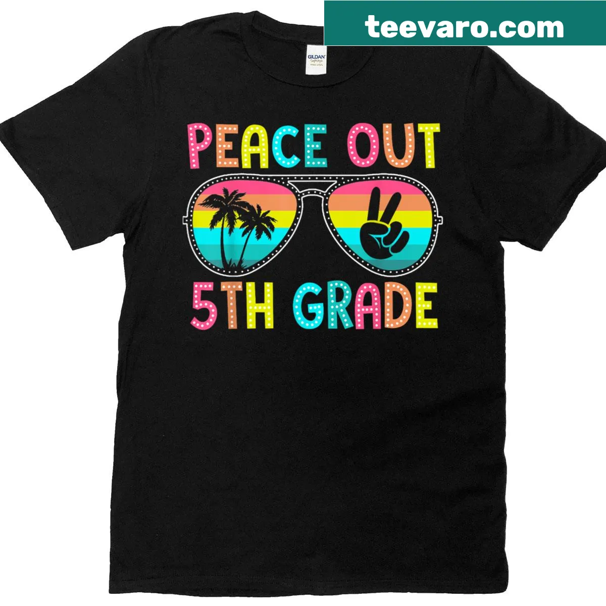 Vintage-style t-shirt for 5th grade graduation with playful text — on a men's t-shirt