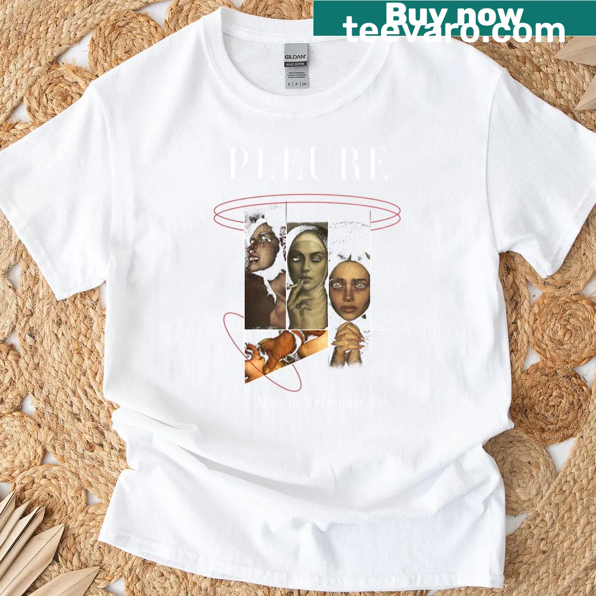 Sentimental design conveying strength and resilience — on a men's t-shirt