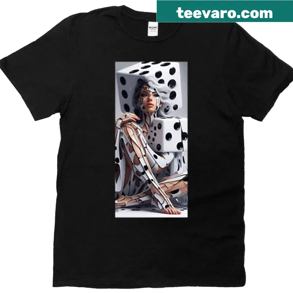 Playful typography design with polka dots on a t-shirt