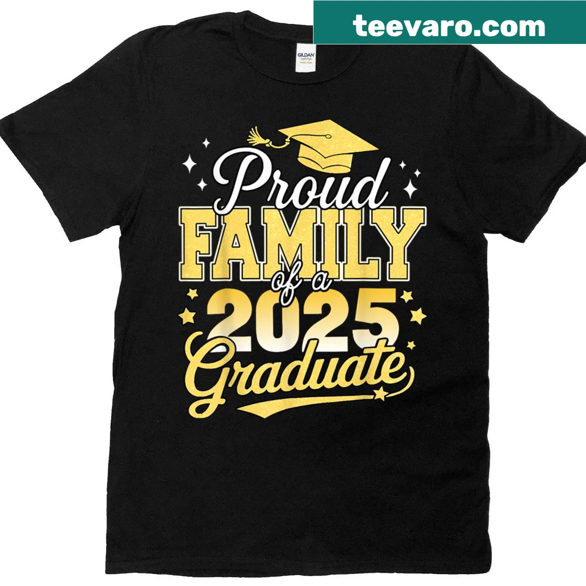 Proud family graduation 2025 t-shirt — on a men's t-shirt