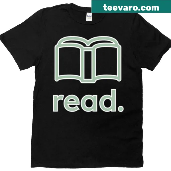 Minimal line art of an open book on a calm-themed t-shirt