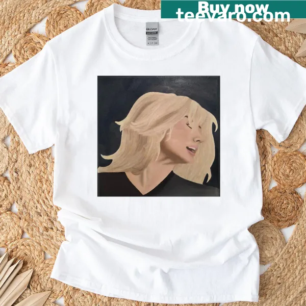 T-shirt featuring an oil painting graphic inspired by Renee Rapp